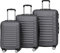TRVLMORE Koffer & Trolleys - Koffer Set - Kofferset 3 Teilig Hartschale, Gepäck-Sets, Hartschalenkoffer Set, Reisekoffer Set, Koffer Set 3 Stück, Handgepäck Koffer 55x40x20cm Luggage, Grau