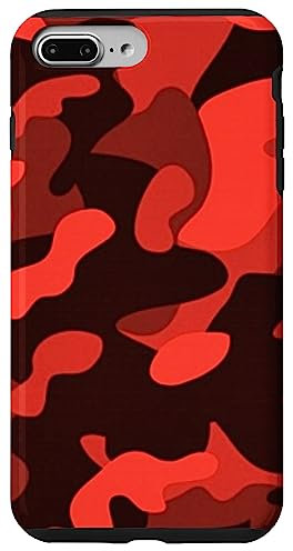Rote Camo Handyhülle Camouflage Hülle für iPhone 7 Plus/8 Plus