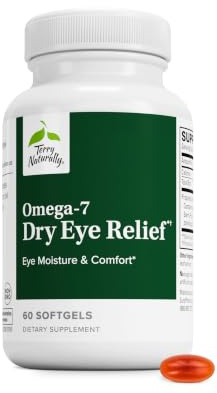 Terry Naturally Omega-7 Dry Eye Relief - 60 Softgels - Augenfeuchtigkeit & Komfort - GVO, glutenfrei - 60 Portionen