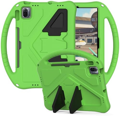Funda para tablet Huawei MatePad SE de 11 pulgadas 2024, funda protectora ligera a prueba de golpes con soporte de asa, color verde
