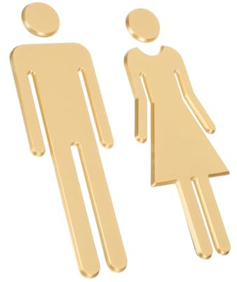 Levemolo 2pezzi Targhetta Bagno Acrilico Per Uomini e Donne Segnaletica Toilette e Creativa Decorazioni Funzionali Per Wc e Lavabo Identificazione Chiaramente Visibile Per Ambienti Pubblici