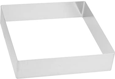 SHOWERORO Moule Carré Acier Inoxydable Pour Mousse Et Pâtisserie Outil De Cuisson Réutilisable Surface Lisse Antifatigue Pour Gâteaux Desserts Et Découpes Faciles