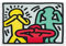 NENGKUAI Keith Haring Poster 1989 Pop Shop III1, Wandkunst, Poster, Leinwanddruck, dekoratives Gemälde, ungerahmt, 20 x 30 cm