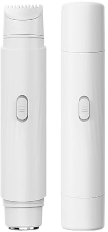 Damen-Elektrorasierer, IPX7 wasserdicht, für Nass- und Trockengebrauch geeignet, Doppelköpfe für Beine, Hände, Achselhöhlen und Intimbereiche geeignet, ergonomisches Design (Weiß)