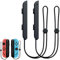 LEIBOCHAO Dragonnes pour Manette, 1 Paire Dragonne Switch,Bracelet Contrôleur Réglable Noir, Accessoire de Remplacement Portable pour NS Jeux, Facile à Installer Utiliser