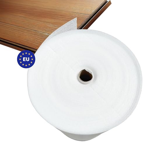50m² PE-Schaumfolie 2mm 3mm Schaumfolie Trittschalldämmung Dämmunterlage Parkett Fußboden Bodenunterlage Unterlage Dämmung Boden Laminat Fußbodenheizung Schalldämmung (2mm)