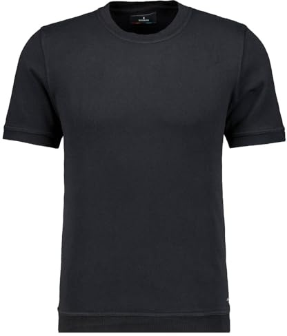 RAGMAN Herren Strickpullover Kurzarm, Rundhals Schwarz-009, L