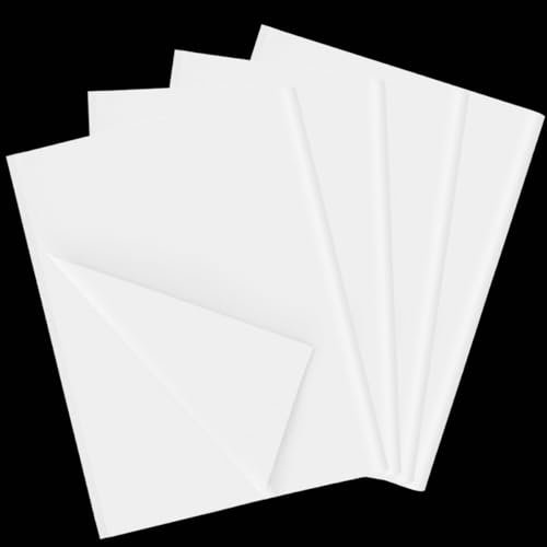 80 feuilles de papier de soie blanc, 70 x 50 cm, pour emballage cadeau, loisirs créatifs, anniversaire, Noël, mariage, baby shower, décoration