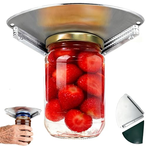 HaploS Unterschrank Glasöffner für Senioren für Schraubgläser | Glasöffner für Hände & Senioren mit Arthritis, Deckelöffner für Schraubgläser, Glasdeckel, Flaschenöffner, Einhandglasöffner