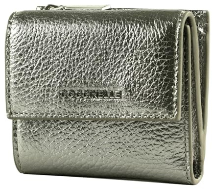 Coccinelle Metallic Soft Wallet Grained Leather Steel
