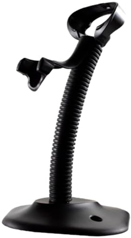 Barcode Scanner Stand Adjustable Detachable Pp Black Bracket | Stable Base, Lightweight Build, for Supermarkets and Stores, Handheld Reader Support