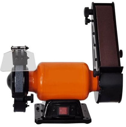 Hochpräzises Schleifen, kleine Bandschleifmaschine, Kombi-Tischschleifmaschine for den Heimgebrauch mit Bandschleifer,Verschleißfest