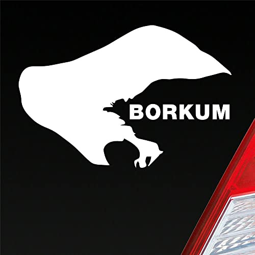 Hellweg Druckerei Borkum Insel Deutschland Kontur Urlaub Spaß Auto Aufkleber Sticker Heckscheibenaufkleber