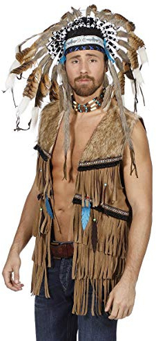 Wilbers NEU Herren-Weste Indianer mit Fransen, Gr. 54