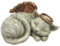 Gedenktafel für Haustiere Angel Cat Sleeping Urne Memorial Statue unten Laden 30 kubikzoll
