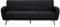 Beliani 3-Sitzer Sofa Stoffbezug schwarz mit Schlaffunktion Holzbeine Schlafsofa Florli