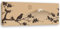 Feeby Image Panneau Déco Japonais Tableau décoration Oiseaux beige 70x25 cm