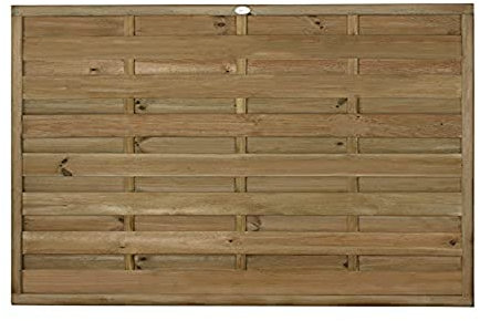 Forest Garden 1.8m x 1.2m Pressure Treated Decorative Europa Plain Fence Panel - Pack of 4