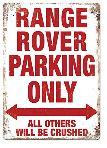 Hunnry Range Rover Parking Only Iron Painting Vintage Plakette Wand Blechschild Retro Kreativität Metall Blech Dekoration Poster für Cafe Bier Bar Wohnzimmer Schlafzimmer Zuhause
