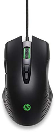 HP X220 Mouse, retroilluminato, DPI modificabili, sensore ottico per gaming PixArt, Nero