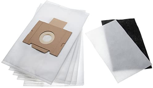vhbw 5X Staubbeutel kompatibel mit Fakir S 200, S 200 Electronic, S 350, S 250, S 250 supertronic Staubsauger - 29cm x 17,9cm Weiß