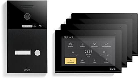 GVS - 1-Familienhaus IP Video Türsprechanlage AVS1287A - Mit 4x7 Zoll Monitor, App, HD-Kamera & Türöffner Funktion - Türklingel | Sprechanlage | Gegensprechanlage