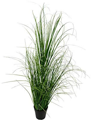 Klocke Kunstpflanzen Dekogras im Topf - Künstlich & Naturgetreu - Gras/Grasbüschel/Grasbusch/Grasbündel/Ziegras/Ufergras/Kunstgras getopft - Zeitlose Dekoration (Höhe: 122cm)