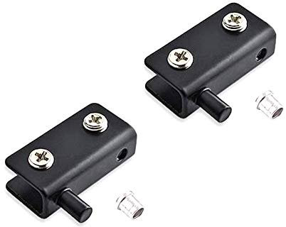 2 x Bisagras Pivotantes de Acero Inoxidable para Puerta de Vidrio, Abrazadera de Bisagra de Vitrina de Vidrio Ajustable de 40x20x10 mm, Abrazadera de Bisagra para Gabinete de Vidrio Grueso de 5-8 mm