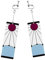 Tanjiro Hanafuda Earrings Clip On For Men Women Demon Slayer Cosplay, Acrylic