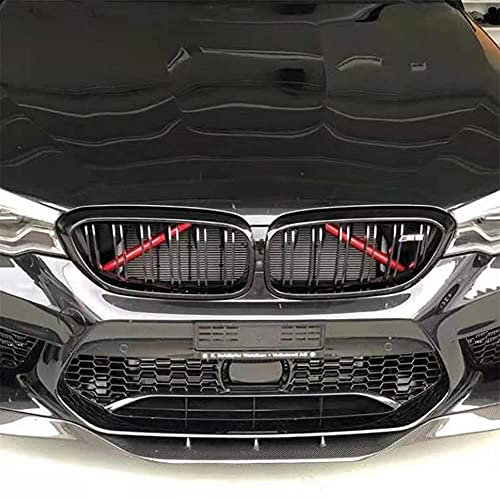 Frontgrill Streifen Kühlergrill Einsatz Zierleiste,MoreChioce Auto Grilleinsatz Kühlergrill Schnalle Streifen Trim Dekoration Zubehör Kompatibel mit 1/2/3/4/5/6/7er F20 F30 F31 F34 F36 G30,Rot
