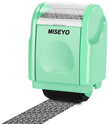 Miseyo Rollstempel zum Schutz vor Identitätsdiebstahl für Daten, Barcode, ID, Privatsphäre, Diebstahlschutz, Sicherheitsprävention, vertraulicher Rollenstempel, einfach zum Schutz persönlicher