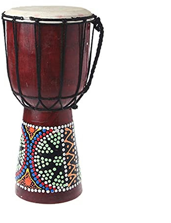FLFL Djembe 6 Zoll 30 cm Professionelle Afrikanische Djembe Trommel Bongo Hölzernes Gutes Sound-Musikinstrument
