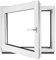 ‎BauPLAZA - Finestra Serramenti in PVC - BIANCO - Vetro camera - LxA 50 x 40 cm Lato maniglsa: Sinistra LxA 500 x 400 mm - Funzione Girevole - Ottima scelta