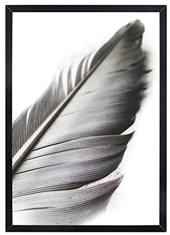 elthmpr Bilderrahmen A4 Schwarz moderner fotorahmen, Acrylglas Aluminium picture frames für Zertifikatsrahme Schattenfugenrahmen Wandbehänge oder Tischdekoration(Hochformat oder Querformat)