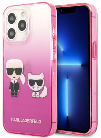 KARL LAGERFELD KLHCP14XTGKCP Case for iPhone 14 Pro Max 6.7 Inch Hard Case Pink/Pink