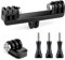 YALLSAME Dual Twin Mount Adapter for GoPro Hero 13 12 11 10 9 8 7 6 5 4 3 Mini Bones Session Max DJI Osmo Action Camera with 2 in 1 Tripod Mount & Screw Accessories for Go Pro Action Camera