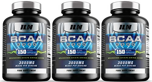 BCAA Capsules 3000mg – 2:1:1 Amino Acid Supplements (450 Capsules – 3 Month Supply) – Vegetarian BCAA Tablets