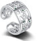 Baum Des Lebens Rings, Baum Des Lebens Ring Mit Grünen Ring, Verstellbarer Baum Des Lebens Ring, 925 Silver Sterling Silber Verstellbarer Ring für Damen, Lebensbaum Breit Grün Cubic Zirkonia Ring