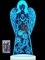 Jinson well 3D Engel Flügel Lampe optische Illusion Nachtlicht 16 Farbwechsel Tisch Schreibtisch Dekoration Lampen mit Acryl USB Spielzeug