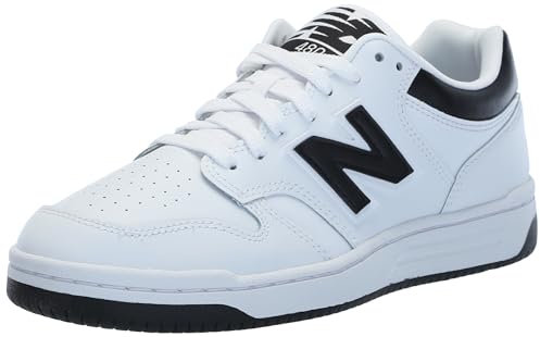 New Balance Herren 480 Sneaker, Weiss-SCHWARZ, 46.5 EU