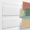HEXIMO Lamellenwand (3.67 m²) aus XPS - Lamellen Wandpaneele Lamellenverkleidung Akustikpaneele weiß (8 Paneele, HLM-1-05 weiß) Wandplatten wall panels Schaumstoff