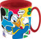 Disney Tazza rossa per bambini in plastica Mickey Mouse Topolino da 350 ml adatta al microonde