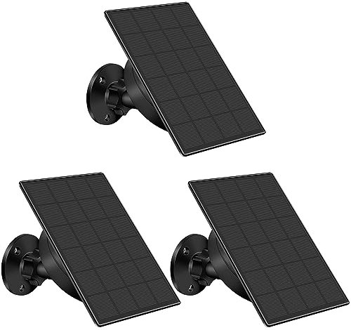 Solarpanel für Blinkkamera im Freien, 3 W Blink-Außenkamera, Solarpanel, kompatibel mit Blink XT/XT2 & Outdoor-Kamera und SimpliSafe-Kamera, wasserdichtes Blink-Kamera, Solarpanel mit Gummistopfen (3