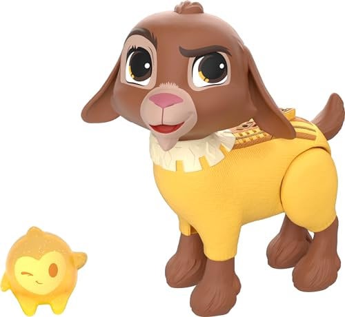 Mattel Disney Wish Dolls, Talking Valentino & Star Set, Ziegenfigur spricht 10+ Geräusche & englische Sätze & beugt die Beine zurück, inspiriert vom Film