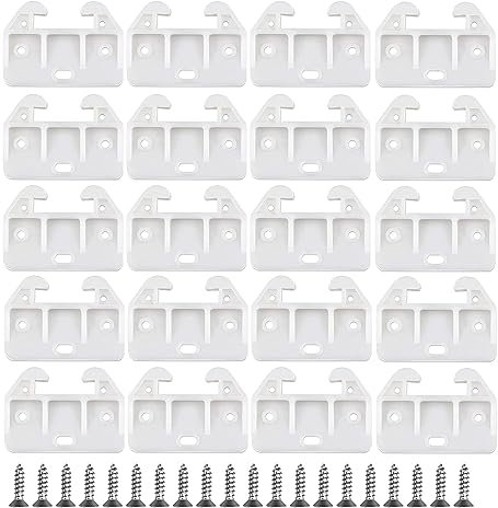Lot de 20 guides de tiroir en plastique pour commodes, clapiers et systèmes de tiroirs