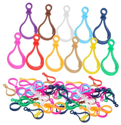 Tofficu 100stücke Karabinerverschluss Aus Kunststoff Verschlussclips Für Zubehör Schlüsselbandhaken Karabinerhaken Für Schmuck Diy-schnallen Karabinerverschluss Für Armbänder Und Halskette
