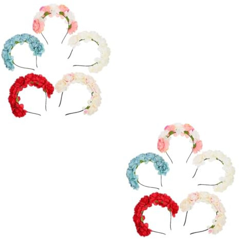 minkissy 10 Stk Stirnband Halloween-Haarschmuck rote Rose Hochzeitsdekoration Blumengirlande Stirnband entzückender Kopfschmuck Cosplay schmücken