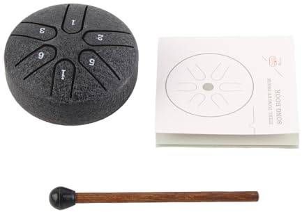Steel Tongue Drum 3 Inch 6 Notes Excellent Sound Quality Portable Mini Hand Pan Drums for Beginner