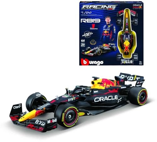 Bburago - Modell-Bausatz Red Bull RB19 (2023) Verstappen Maßstab 1:24, Bausatz mit 44 Teilen, detailliert nachgebautes F1 Auto
