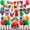 40PCS Hero Decorations - Movie Theme Party Supplies for Kids Birthday Pack with Cake Toppers, Balloon Banner, Foil Balloon